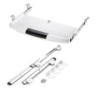 Ujjdwiurgh Plateau de rangement pour clavier sous le bureau - Tiroir caché - Support de clavier coulissant - Blanc