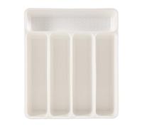 Ujjdwiurgh Plateau de rangement pour tiroir de cuisine, cuillère, couverts, séparation, finition, boîte de rangement pour couverts de cuisine, blanc