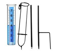 Ujjdwiurgh Pluviomètre, Pluviomètre Extérieur de 7 Pouces Résistant au Gel, Grands Chiffres Clairs et Hauteur Réglable pour le Jardin, la Pelouse et la Ferme