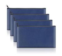 Ujjdwiurgh Poche d'argent 28 x 16,5 cm en cuir PU, poche de banque sûre pour pièces de monnaie, factures, chèques, cosmétiques, outils B