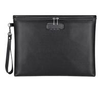 Ujjdwiurgh Pochette ignifuge pour documents A4 format lettre avec serrure, fermeture éclair, pochette de rangement pour argent, téléphone portable, tablette