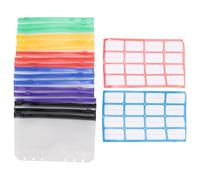 Ujjdwiurgh Pochettes A6 avec fermeture éclair - 6 trous - En PVC - Pour les billets et les coupons d'argent