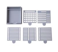 Ujjdwiurgh Pochoir de notes autocollantes pour le bureau et l'école pour listes de choses à faire, maison, bureau, distributeur de notes adhésives gris