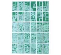 Ujjdwiurgh Pochoirs de planification de formes géométriques pour journal intime, scrapbooking 1-30