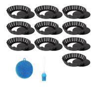 Ujjdwiurgh Poêle à Moule à en Acier au Antiadhésif Fond Amovible en Acier au Moule à de 4 Pouces, Moules à de 4 Pouces Facile à Utiliser et à Nettoyer