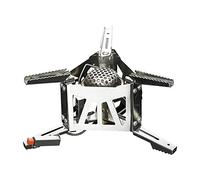 Ujjdwiurgh Poêle de RandonnéE Coupe-Vent Camping Poêle à Gaz Portable LéGer Poêle de Camping Pliant en Plein Air pour le Camping