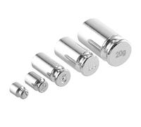 Ujjdwiurgh Poids 1g 2g 5g 10g 20g Poids de balance gramme avec placage au chrome Echelle de calibration pour Poids de balance numerique Blanc