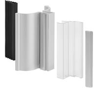 Ujjdwiurgh Poignée de porte de douche chromée de 7,6 cm sans cadre avec gâche en métal pour cadre et porte de douche sans cadre pour portes de douche pivotantes en verre de 0,3 cm, 5/32", 3/16" et 0,6