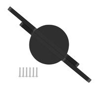 Ujjdwiurgh Poignée simple semi-circulaire noire de style nordique pour porte d'armoire, tiroir, armoire, poignée en alliage de zinc