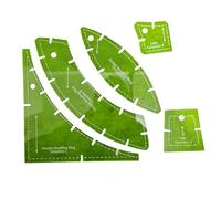 Ujjdwiurgh Polygone Transparent DIY Couture Quilting Modèles Pochoirs à Coudre Artisanat Fait à la Main Outil Pratique 5 Pièces