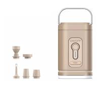 Ujjdwiurgh Pompe à air électrique avec lumières - Mini compresseur d'air sans fil USB - Gonfleur / dégonfleur pour camping en plein air B