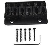 Ujjdwiurgh Pont de Guitare à Queue Dure Fixe à 6 Cordes Noir pour Guitare