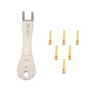 Ujjdwiurgh Pont de Guitare Broches 6 PièCes en Laiton ExtréMité pour Guitare Acoustique avec Pont de Guitare Pin Pin Puller