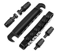 Ujjdwiurgh Pont et Cordier Tune-O- avec de Goujons pour Remplacement de Guitare éLectrique LP de Style Pont ABR-1, Noir