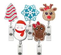 Ujjdwiurgh Porte-Badge en Feutre pour Noël, pour Infirmière, Enseignant, Médecin, Femme, Homme, Décoration de Bureau, Cadeaux