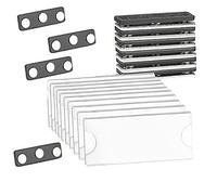 Ujjdwiurgh Porte-Badge Magnétique + 3 Aimants Puissants, Étiquette de Nom D'Entreprise/Badge D'Identification Lot de 10