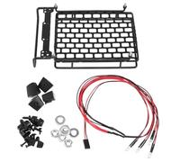 Ujjdwiurgh Porte-Bagages de Toit LED Barre Lumineuse pour CC01 SCX10 Porte-Bagages en Alliage D'Aluminium Support de Toit de Voiture