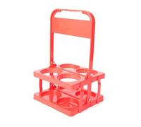 Ujjdwiurgh Porte-boisson pliable en plastique à 4 trous, support de boisson réutilisable avec poignée, support portable pour boisson rouge