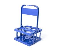 Ujjdwiurgh Porte-boisson pliable en plastique à 4 trous, support de boisson réutilisable avec poignée, support portable pour boisson bleu