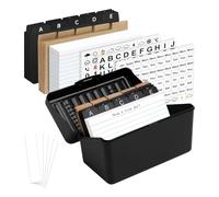 Ujjdwiurgh Porte-Cartes D'Indexation de 3 Pouces X 5 Pouces avec Serrure, Rangement Organisateur de Boîte de Cartes D'Indexation Avec, pour le Bureau D'Adresse de Recettes à Domicile