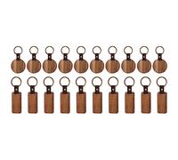 Ujjdwiurgh Porte-clés en bois - Porte-clés rond en bois brut - Rectangle