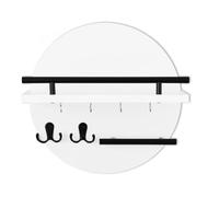 Ujjdwiurgh Porte-Clés Mural pour Clés et Courrier, Support de Rangement pour Clés de 11,8 Pouces avec Étagère et Crochets pour Organisateur Décoratif Mural