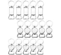 Ujjdwiurgh Porte-clés vierges en métal avec décapsuleur, transfert de chaleur, pour photo de sublimation personnalisée