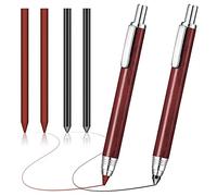 Ujjdwiurgh Porte-crayon mécanique de 5,6 mm pour 2 porte-mines automatiques de charpentier 4 recharges de crayons avec taille-crayon