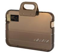 Ujjdwiurgh Porte-documents en plastique avec poignée de verrouillage, portable et étanche, pour une utilisation polyvalente