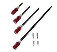 Ujjdwiurgh Porte-Embout D'Extension de Foret 4 Pièces, Tournevis de Foret de 12 Pouces Porte-Embout Barre Adaptateur de Mandrin Rallonge 1/4 Pouce Support D'Embout Hexagonal