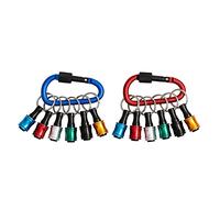 Ujjdwiurgh Porte-embout porte-clés facile à déverrouillage et changement rapide porte-embout de tournevis 2 ensembles de 6 porte-embouts 1/4