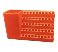 Ujjdwiurgh Porte-embouts de tournevis 50 trous - Support de perceuse électrique inclus - Organiseur d'embouts pour embouts de 6,35 mm, vis - Rangement de boîte à outils