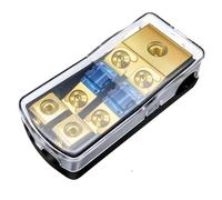 Ujjdwiurgh Porte-Fusible ANL 2 Voies, Bloc de Distribution de Fusibles en Cuivre de Calibre 0/2/4 à Calibre 4/6/8 60 A pour Pièces de Rechange D'Amplificateur Audio de Voiture