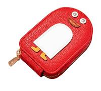 Ujjdwiurgh Porte-Monnaie Mignon pour Femme, Porte-Cartes Classique en PU pour Femme, Étui Léger à Fermeture Éclair, Portefeuille en Accordéon, Étui à Cartes de Dessin Animé et Facile à Utilise