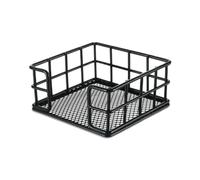 Ujjdwiurgh Porte-Notes Autocollantes, Porte-Notes Autocollantes en Métal 3,6x 3,6x1,8 Support Distributeur de Notes Autocollantes Carré Noir pour Bureau Dortoir