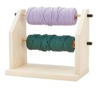Ujjdwiurgh Porte-pelotes de fil double rotatif en bois pour fil (NoYarn)