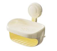 Ujjdwiurgh Porte-savon de salle de bain à ventouse avec évacuation de l'eau, boîte à savon murale, accessoires de salle de bain amovibles, porte-savon mobile A
