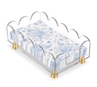 Ujjdwiurgh Porte-Serviettes en Papier Jetable, Plateau Transparent pour Salle de Bain, Cuisine, Hôtel, Fête, Mariage, Porte-Serviettes pour Invités