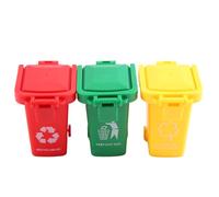 Ujjdwiurgh Poubelles du Camion à Ordures de VéHicules de Jouet, Paquet de 3 PièCes de Rechange de Camion à Ordure de Jouet, Poubelle SimuléE