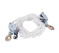 Ujjdwiurgh Poulie robuste à la rupture de 1,995,8 kg et matériel de pêche de 1,9 m, poulie en corde argentée pour entrepôts d'élevage d'animaux