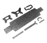 Ujjdwiurgh pour 104001 1/10 TéLéCommandéE Voiture Châssis en Fiber de Voiture Bas Choc Tour Conseil Ensemble Mise à Niveau PièCes Accessoires