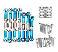 Ujjdwiurgh pour 144001 1/14 RC PièCes de Rechange de Voiture MéTal Liaison Servo Tige Tige de Direction Cravate Tige Ensemble de Tiges, Bleu