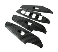 Ujjdwiurgh pour 3 Axela 2017 Poignée de Porte en Fiber de Puissance Lève-Vitre Interrupteur Bouton Couvercle Garniture Cadre Autocollant Accessoires