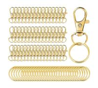 Ujjdwiurgh pour Accessoires de Porte-Clés - 100PCS Crochets à Déclenchement Dorés, Lanière en Métal pour Porte-Clés, Fermoirs en Homard pour de Clés, Bricolage.
