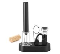 Ujjdwiurgh pour Ensemble de Cadeau de Tire-Bouchon à Vin 4 en 1 avec Pompe à Air, Comprenant Un Coupe-Foil, Un Verseur à Vin, Un Bouchon sous Vide et Une Base de Rangement pour Les Amateurs de Vin.