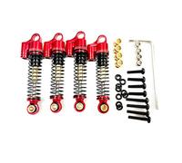 Ujjdwiurgh pour FMS FCX24 MéTal 43Mm Amortisseurs Pas de Pression D' 1/24 RC Crawler Voiture Mises à Niveau PièCes Accessoires, Rouge