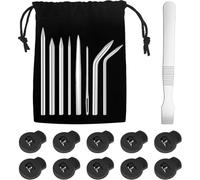 Ujjdwiurgh pour Kit de Réparation de de Softball et de Baseball avec Aiguille de - 20 Pièces - Kit D'Aiguille de pour, Outil de Lissage Inclus.