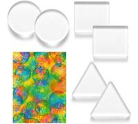 Ujjdwiurgh Pour la fabrication de cartes - Lot de 6 petites plaques d'impression gel de 7,6 cm, plaques d'impression monoimpression, scrapbooking, loisirs créatifs