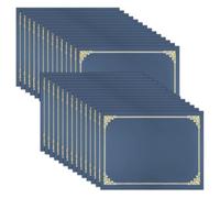 Ujjdwiurgh Pour la Taille de la Lettre 8.5x11, 30 Détenteurs de Certificats de Pack avec Couvertures de Diplôme de Frontière en Feuille D'Or, Capacité de Papier Document