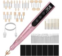 Ujjdwiurgh Pour le Kit de Fabrication de en Argile Polymère, Outil Rotatif Sans, 35 Vitesses Réglables, Ensemble D'Outils de Polissage pour Moules en Argile Polymère.